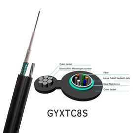qualità  GYXTC8S Self - Support Outdoor Armoured Fiber Optic Cable 12 Core Figure 8 Type for Duct or Aerial fabbrica