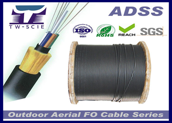 Cavo a fibre ottiche corazzato flessibile dielettrico dell'OEM alto ADSS nessun materiale del metallo nella struttura