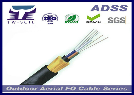 Supporto corazzato ADSS aereo di auto del cavo a fibre ottiche della portata della Cina di Aramid di forza lunga del filato