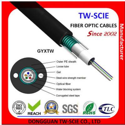 cavo a fibre ottiche aereo di 4f 50/125Mm GYXTW con la struttura corazzata della luce di Unitube