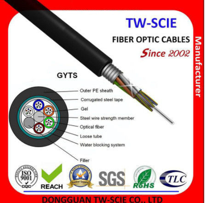 2-144 cavo a fibre ottiche corazzato del filo di acciaio del centro G652D per Communcation