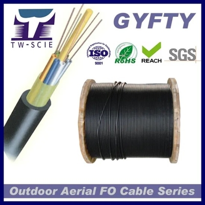 Cavo di Ethernet a fibra ottica corazzato del multi filato di vetro aereo all'aperto del centro di GYFTY-FS