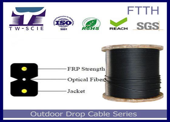 Cavo del membro-FTTH di forza di materiale del filato del Kevlar del cavo a fibre ottiche dell'interno della guaina di LSZH