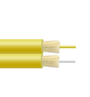 Cable di ricambio in fibra ottica a doppia fibra zip di alta densità con fibre a zip per applicazioni flessibili all'interno/all'esterno