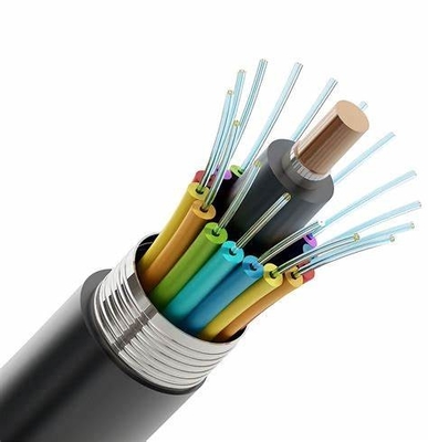 LSZH Jacket Indoor Armored Fiber Optic Cable con 6-12 fibre per tubo