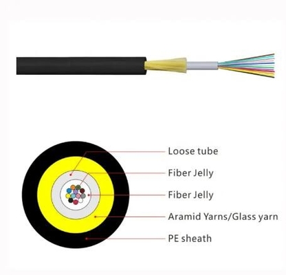 Cavo ADSS con giacca PE/AT 24 48 96 144 Cavo ADSS in fibra ottica a guaina singola per esterni