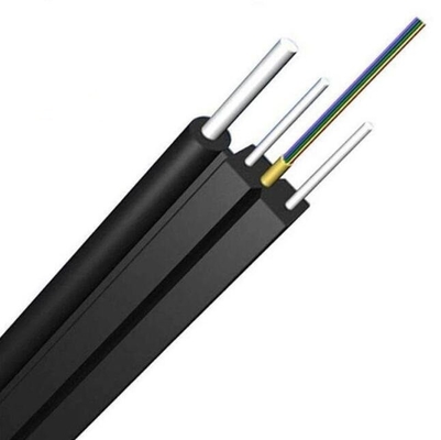 FTTH Drop Cable 2 Core G657A2 Fibre 3 Steel Wire LSZH Jacket Fiber Optic Cable