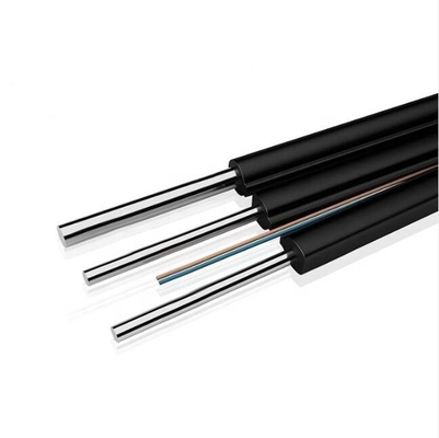 FTTH Drop Cable 2 Core G657A2 Fibre 3 Steel Wire LSZH Jacket Fiber Optic Cable