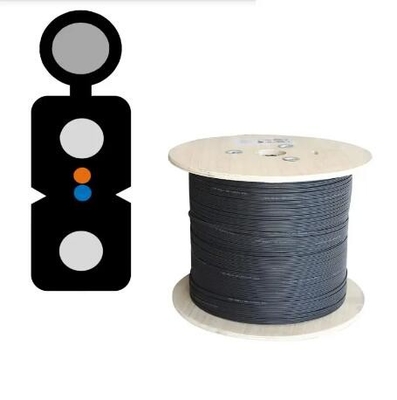 FTTH Indoor Outdoor GJYXCH Fibra ottica Cavo a goccia in fibra ottica FRP/acciaio G657A 1 2 4 Core Single Mode LSZH Jacket Fibra ottica