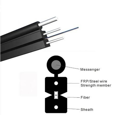 In alluminio 1 core 2 core 4 core filo di acciaio caduta cavo in fibra ottica per FTTH