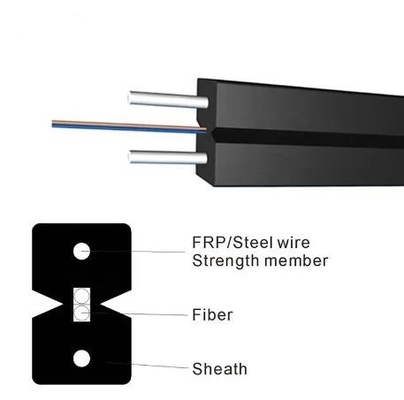 In alluminio 1 core 2 core 4 core filo di acciaio caduta cavo in fibra ottica per FTTH