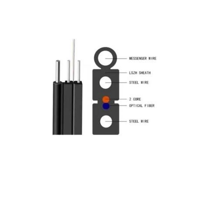 Acciaio in alluminio esterno 1 core 2 core 4 core Autoportante G657a1 G657a2 9/125 FTTH Drop Cable