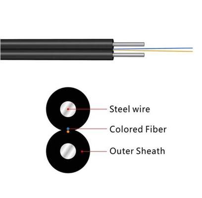 Cavo FTTH a caduta 1fo G657A Cavo a fibra ottica
