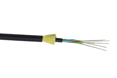 Cavo in fibra ottica ADSS a 12 core Guaina esterna nera non metallica Facile installazione per telecomunicazioni di potenza
