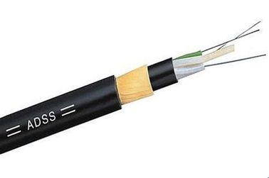 Cavo in fibra ottica ADSS a 12 core Guaina esterna nera non metallica Facile installazione per telecomunicazioni di potenza