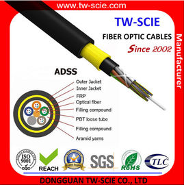 Il cavo corazzato flessibile ADSS del centro del rivestimento 2-144 del PE allenta il cavo a fibre ottiche della metropolitana, cavo a fibre ottiche all'aperto