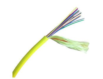 Colore giallo cavo a fibre ottiche ignifugo di distribuzione della guaina esterna dell'interno del PE o di LSZH