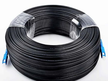 Cavo flessibile interurbano di LSZH/PVC del rivestimento 4 del centro del cavo a fibre ottiche nero FTTH di singolo modo GJYXCH