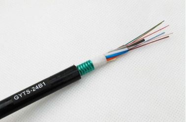 72 il centro G652D allenta il materiale esterno della guaina del PE del cavo a fibre ottiche GYTS della metropolitana