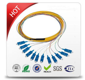 diammeter esterno materiale 3.0MM del rivestimento del PVC di toppa di singolo modo del cavo di toppa dello Sc dello Sc di lunghezza a fibra ottica del cavo 10m