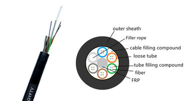 Cavo a fibre ottiche all'aperto corazzato non metallico &amp; non della metropolitana sciolta di GYFTY