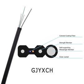 Figura autosufficiente all'aperto 8 cavo a fibre ottiche di singolo modo del centro del cavo flessibile 1/2/4 di GJYXCH/GJYXFCH FTTH