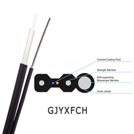 Figura autosufficiente all'aperto 8 cavo a fibre ottiche di singolo modo del centro del cavo flessibile 1/2/4 di GJYXCH/GJYXFCH FTTH