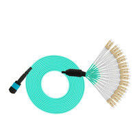 I cavi a fibra ottica 3M Multimode Connector di 1 del pezzo MPO-LC 24 del centro MPO OM3 cavo di toppa