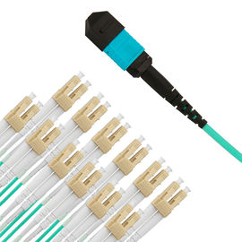 I cavi a fibra ottica 3M Multimode Connector di 1 del pezzo MPO-LC 24 del centro MPO OM3 cavo di toppa