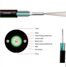 GYXTW Cavo a fibra ottica a tubo libero centrale resistente all'idrolisi ad alta resistenza con guaina esterna in PE