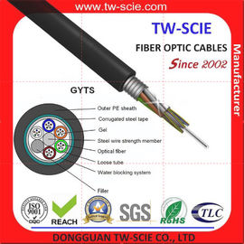 Un cavo a fibre ottiche stimato all'aperto dei 216 centri, Om3 cavo a fibre ottiche corazzato Gyts