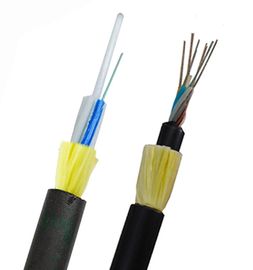 48 portata esterna nera di colore 100 della guaina del cavo a fibre ottiche autosufficiente dei centri ADSS
