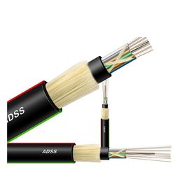 48 portata esterna nera di colore 100 della guaina del cavo a fibre ottiche autosufficiente dei centri ADSS