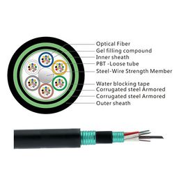 Fibra corazzata delle fibre di G652D 12 - resistente di umidità del cavo ottico