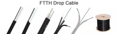 Fibra ottica del cavo di Wire Ftth Drop del messaggero del rivestimento di LSZH o del PVC