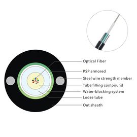 PE Jacket GYXTW 8 Core Central Loose Tube Outdoor Aerial And Duct SM Fiber Cable Featuring Steel Wire Strength Member (Cablo in fibra di acciaio con filo di acciaio)