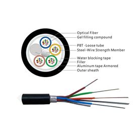 Cable a fibra ottica SM a 24 nuclei con filo di acciaio
