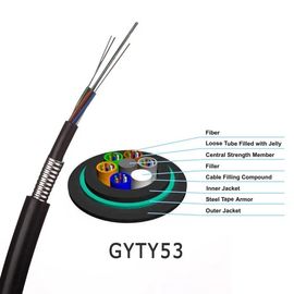 Cavo a fibre ottiche all'aperto corazzato sotterraneo di singolo modo di comunicazione GYTY53