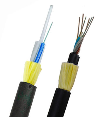 G652D aereo tutta la guaina dielettrica dell'HDPE del nero del cavo a fibre ottiche FRP di ADSS