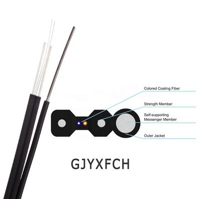 Cavo di derivazione FTTH a 2 core G657A1 in fibra GJYXCH GJYXFCH FTTH per esterni