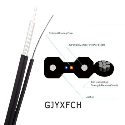 Cavo di derivazione FTTH a 2 core G657A1 in fibra GJYXCH GJYXFCH FTTH per esterni