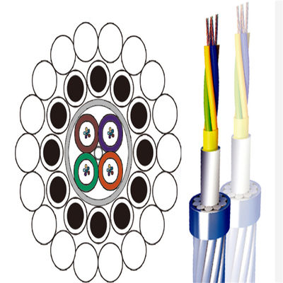 Cavo di fibra ottica placcato di alluminio del filo di acciaio del cavo sopraelevato della messa a terra OPGW OPGW