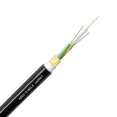 12 cavo a fibre ottiche aereo autosufficiente all'aperto della portata 100m ADSS di Fibra Optica ADSS di singoli prezzi jacketFactory del centro