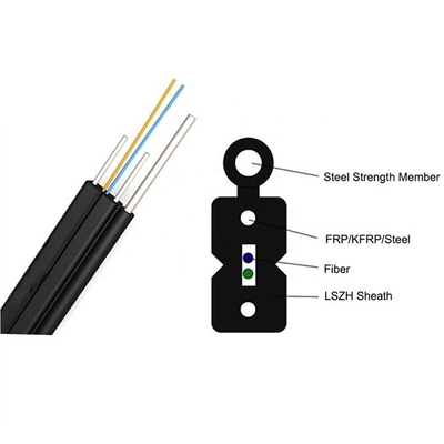 Cavo flessibile autosufficiente 1300 di FTTH - lunghezza d'onda GJYXCH/GJYXFCH della dispersione 1324nm zero