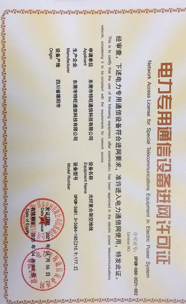 La CINA DONGGUAN TW-SCIE CO., LTD. Certificazioni